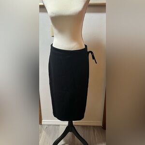 Dip Ponte Knit Wrap Skirt Large Stretch